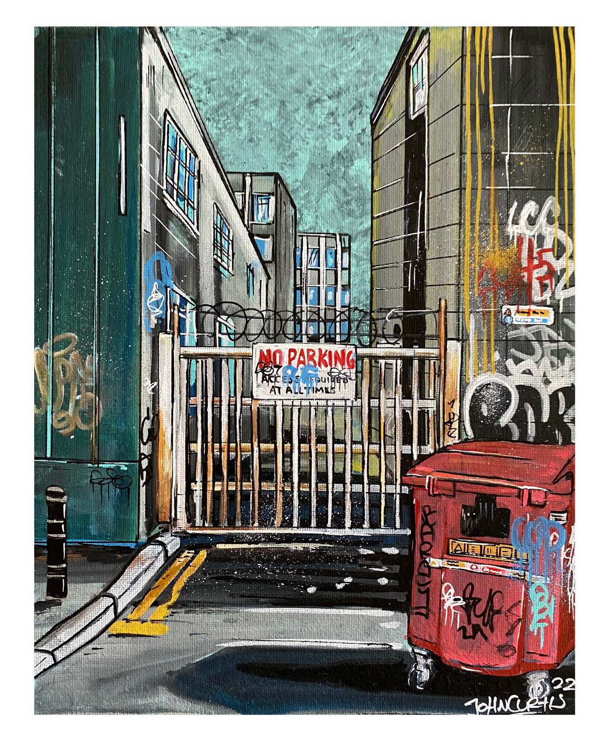 No parking - Original Painting On Canvas Board