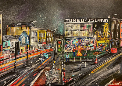 Turbo Island - Limited Edition A3 Size Print 