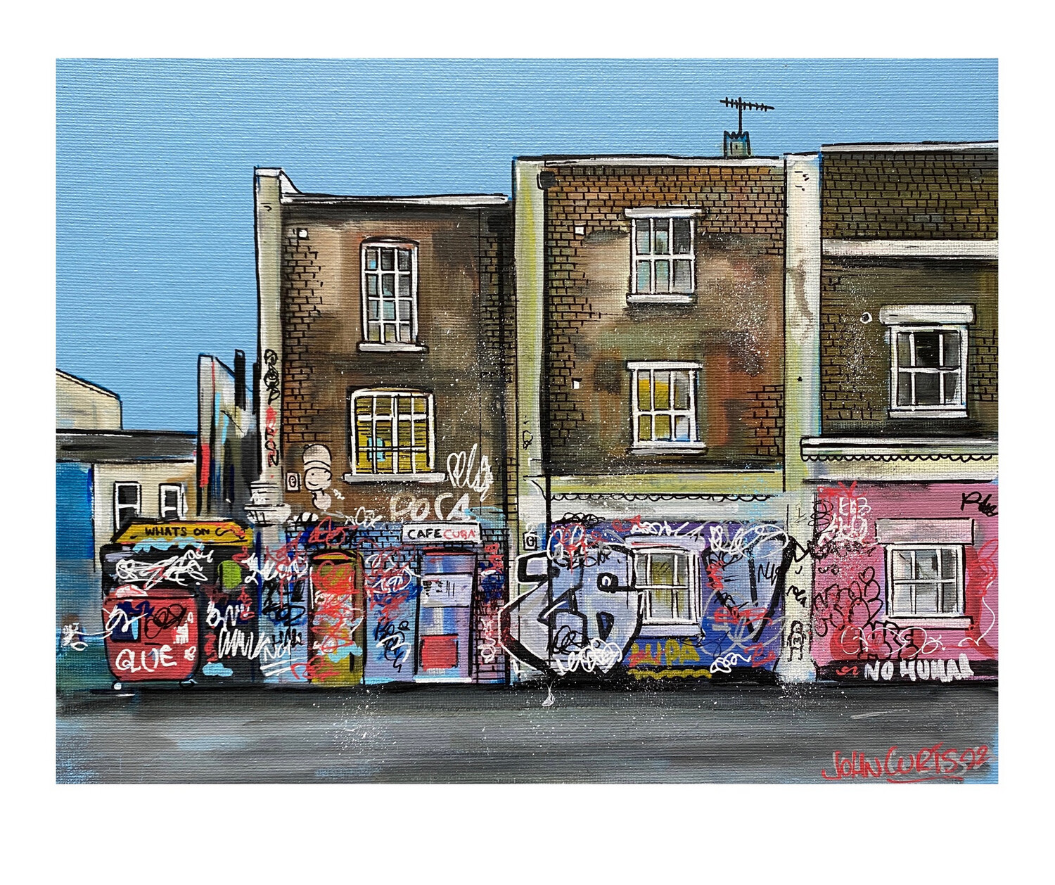 Jamaica Street - Original Painting On A4 Canvas Board 