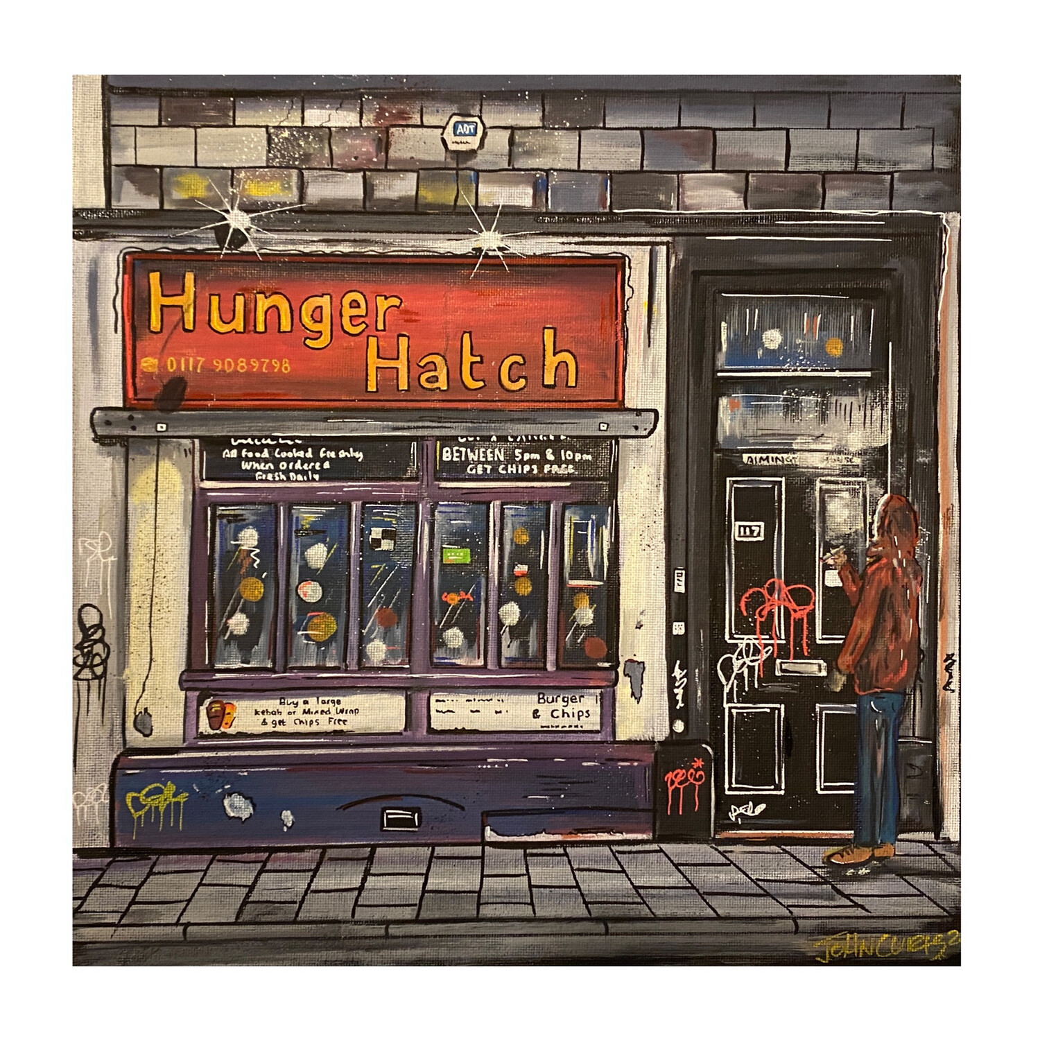 Hunger hatch - Original On Canvas Board