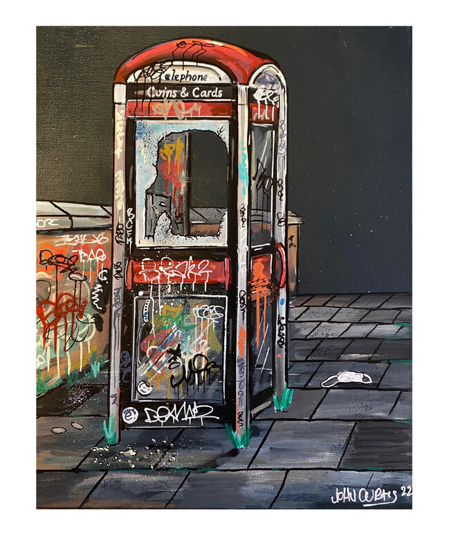 Out Of Order - Original Painting On Canvas Board