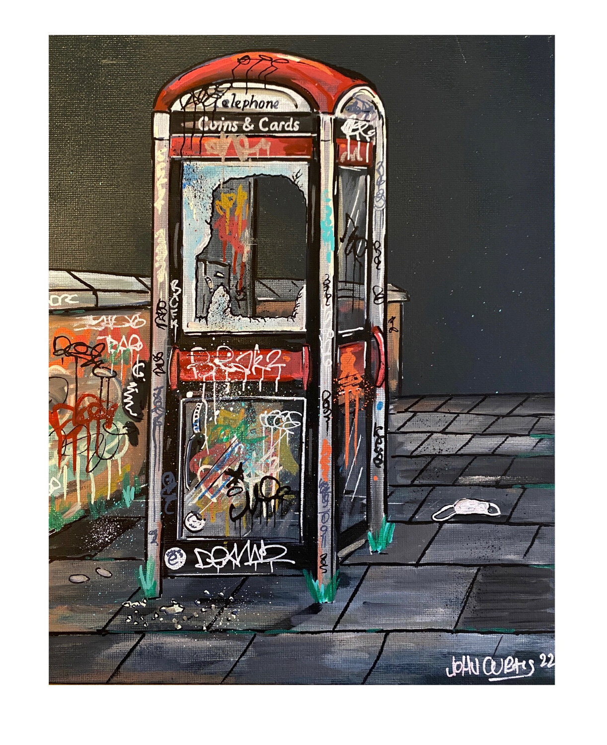 Out Of Order - Original Painting On Canvas Board