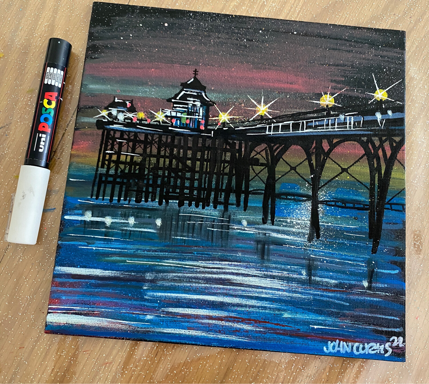 Clevedon Pier 1 - Mini Canvas Board