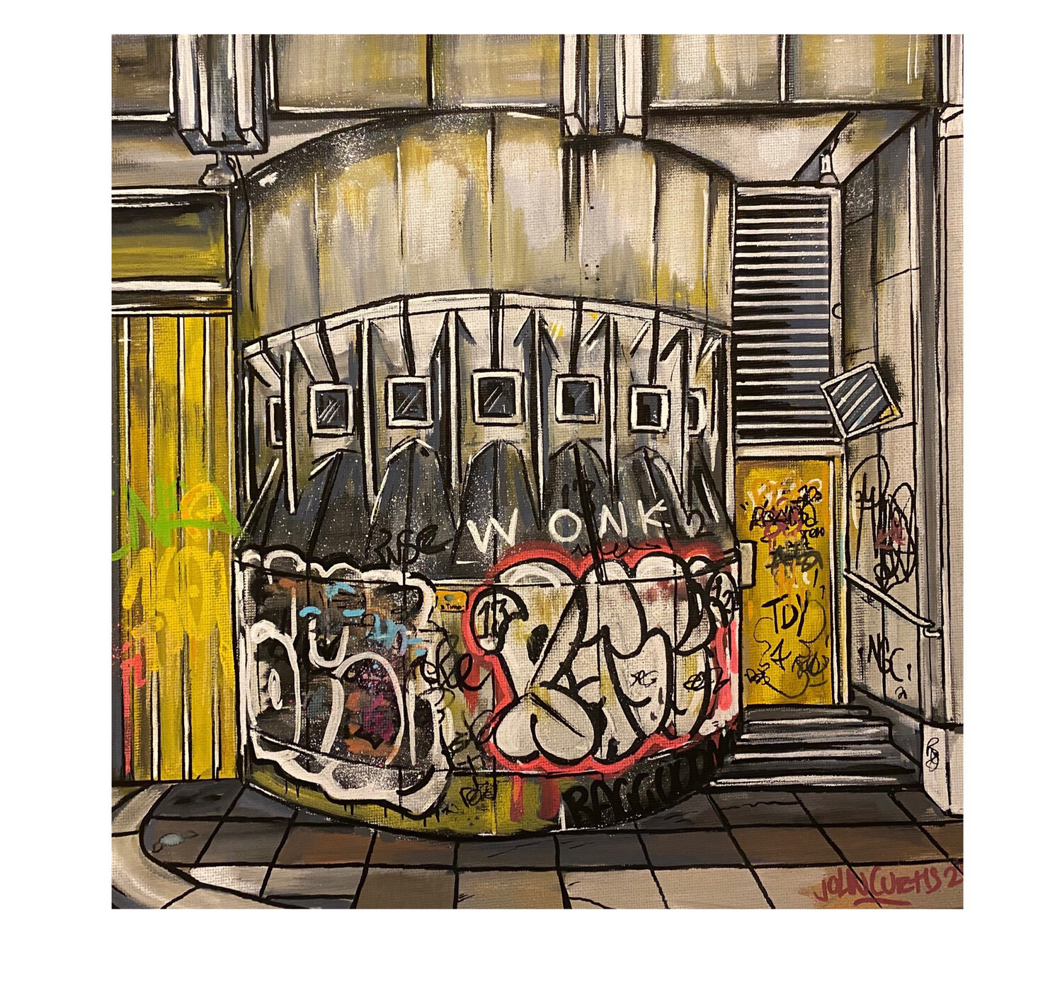 Bank House 2 - Original On Canvas Board