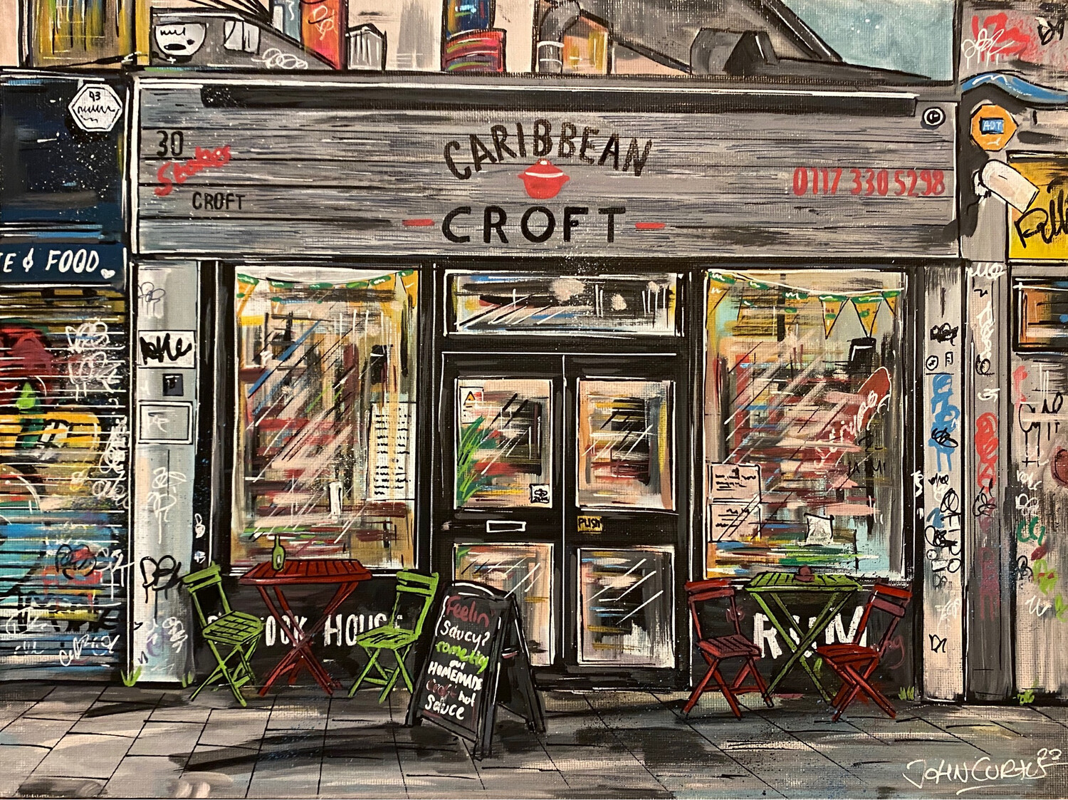 Carribean Croft - Original Painting On Canvas Board 