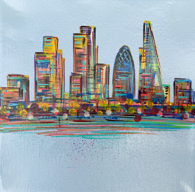Abstract London Skyline - Mini Canvas