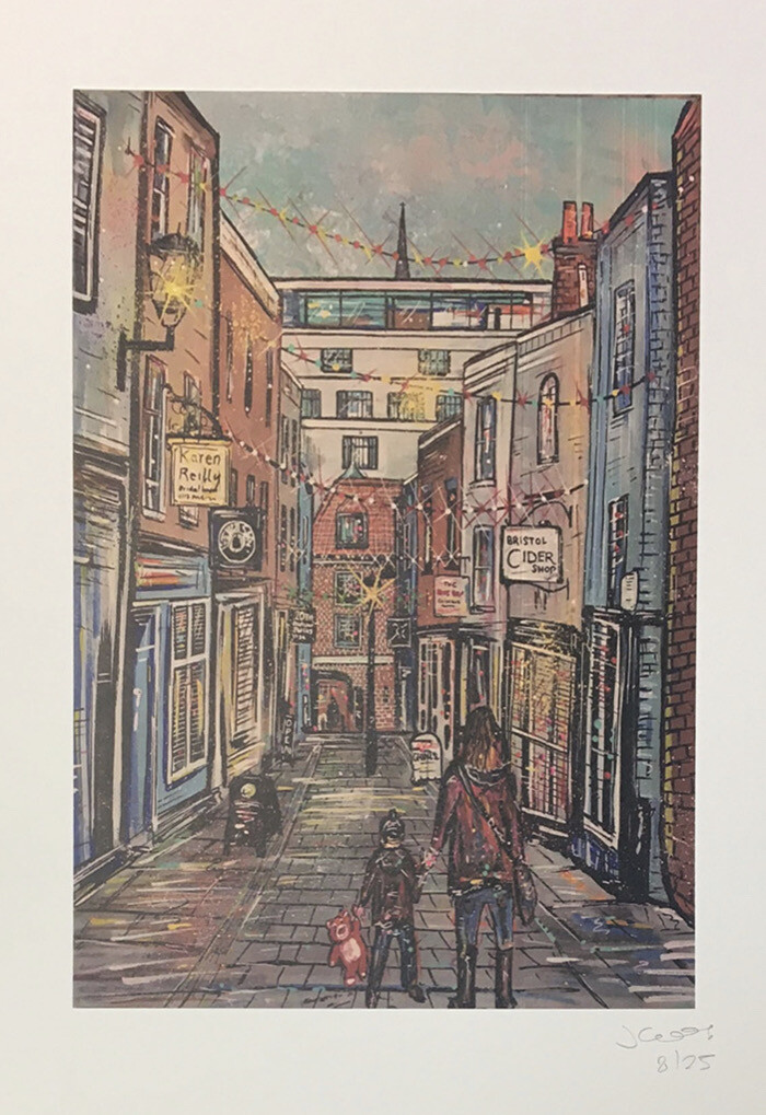 Christmas Steps - Limited Edition A3 Print