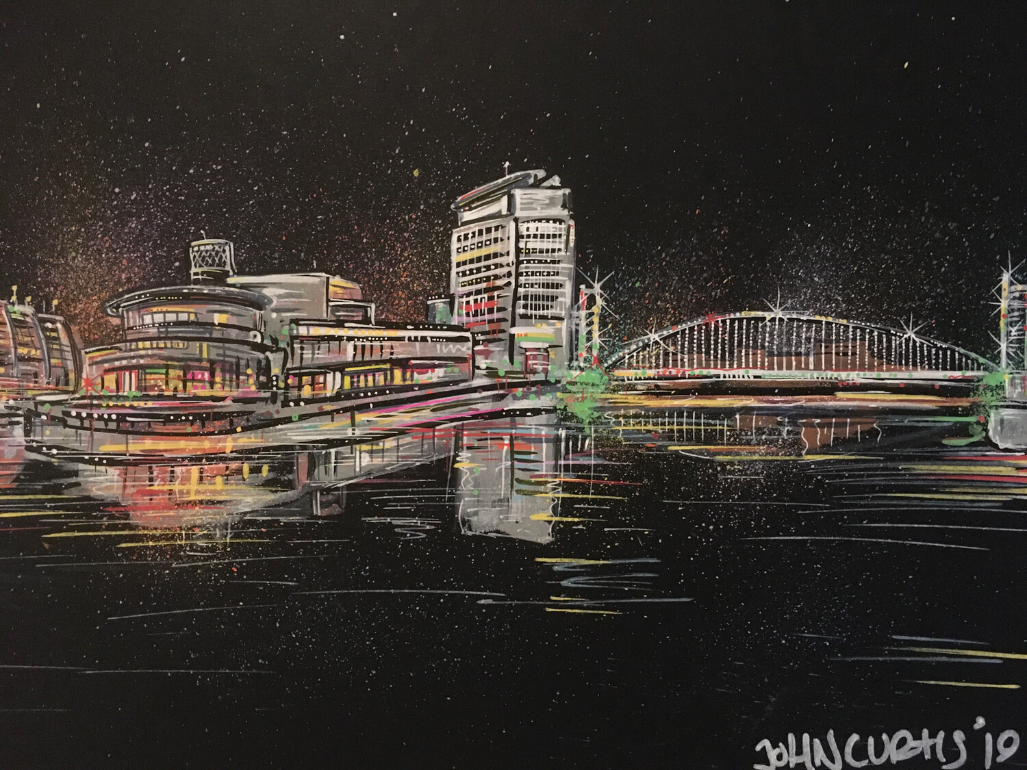 Salford Quays 1 - Original Painting On Card