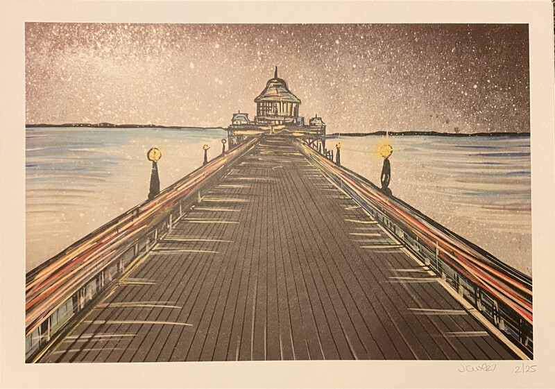 Clevedon Pier - Looking Down - Limited Edition Print
