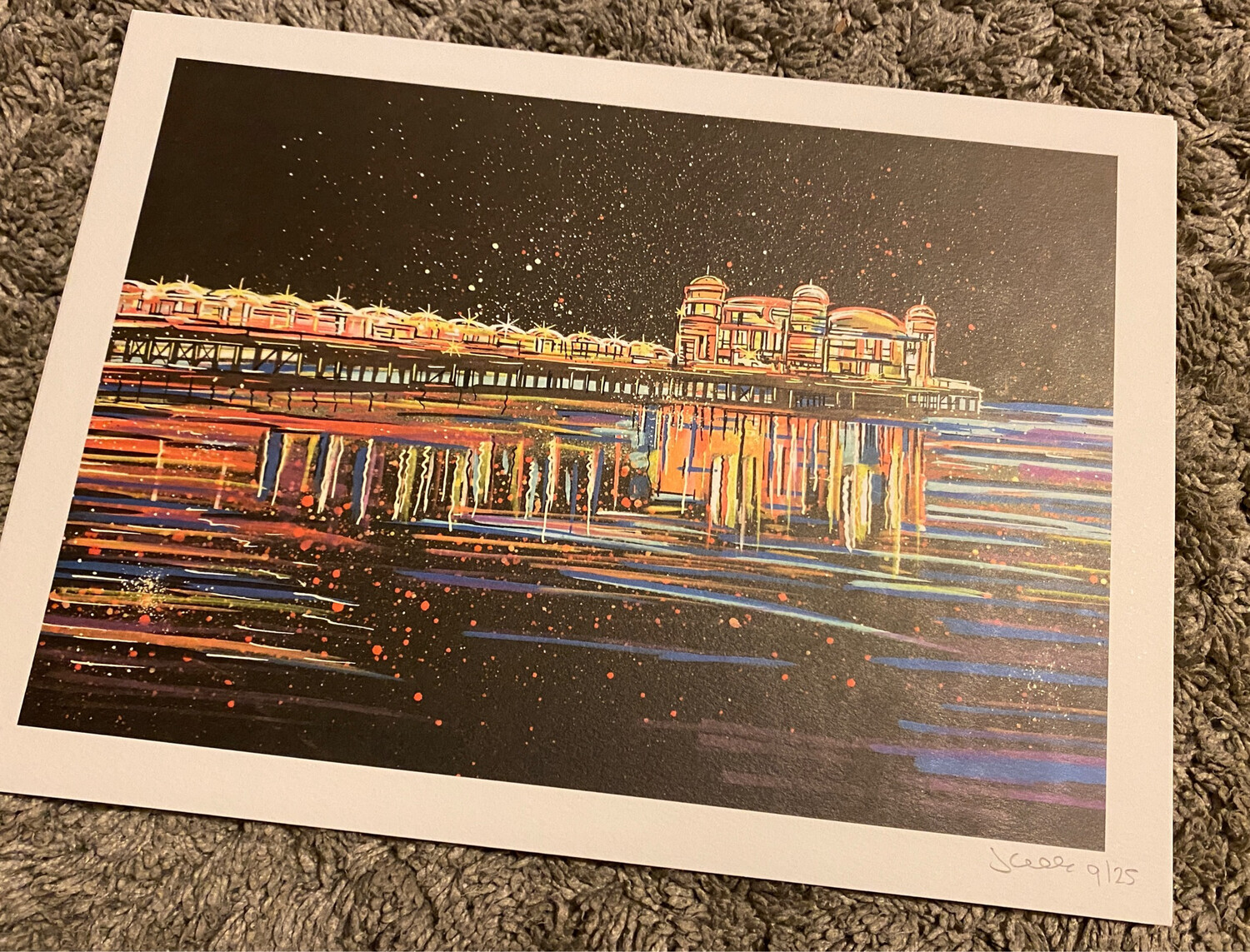 Weston Pier at Night - Limited Edition Print