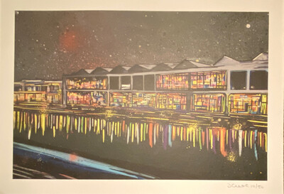 Bristol Waterfront At Night - Limited Edition Print 