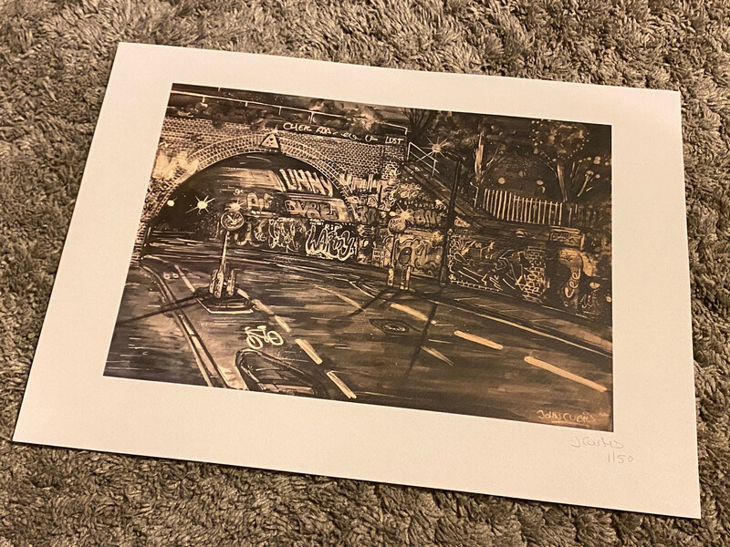St Werburghs Tunnel (b&amp;w) - Limited Edition Print 