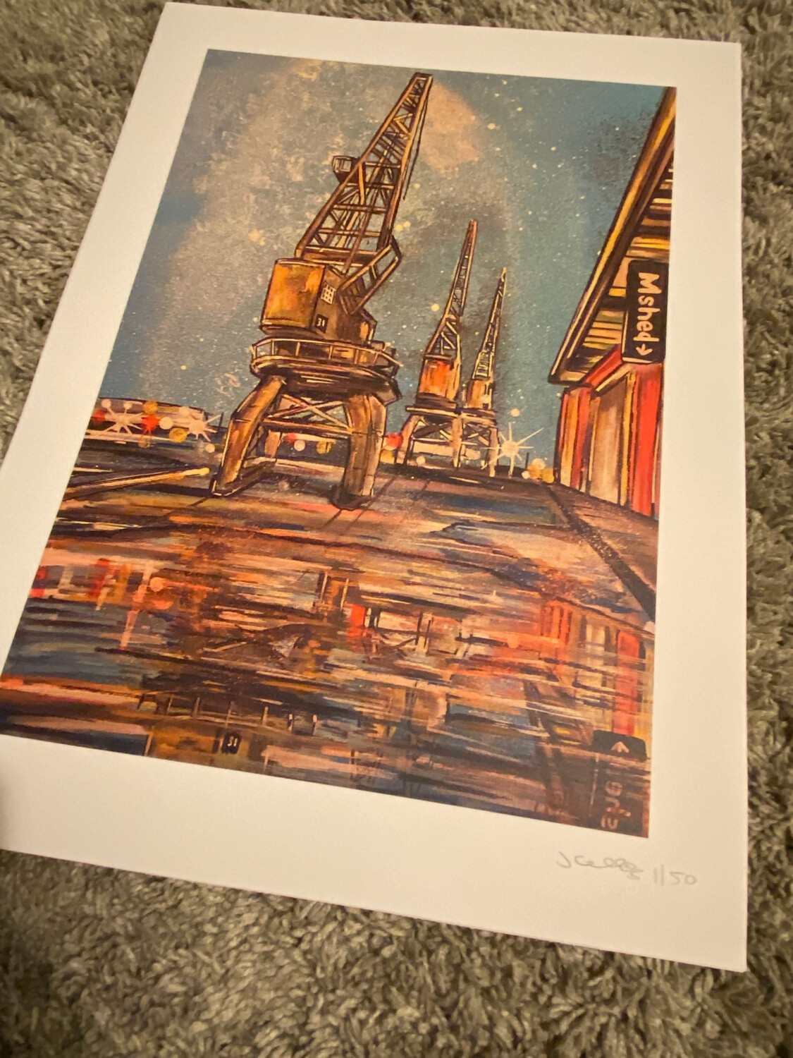 Cranes Reflections - Limited Edition Print