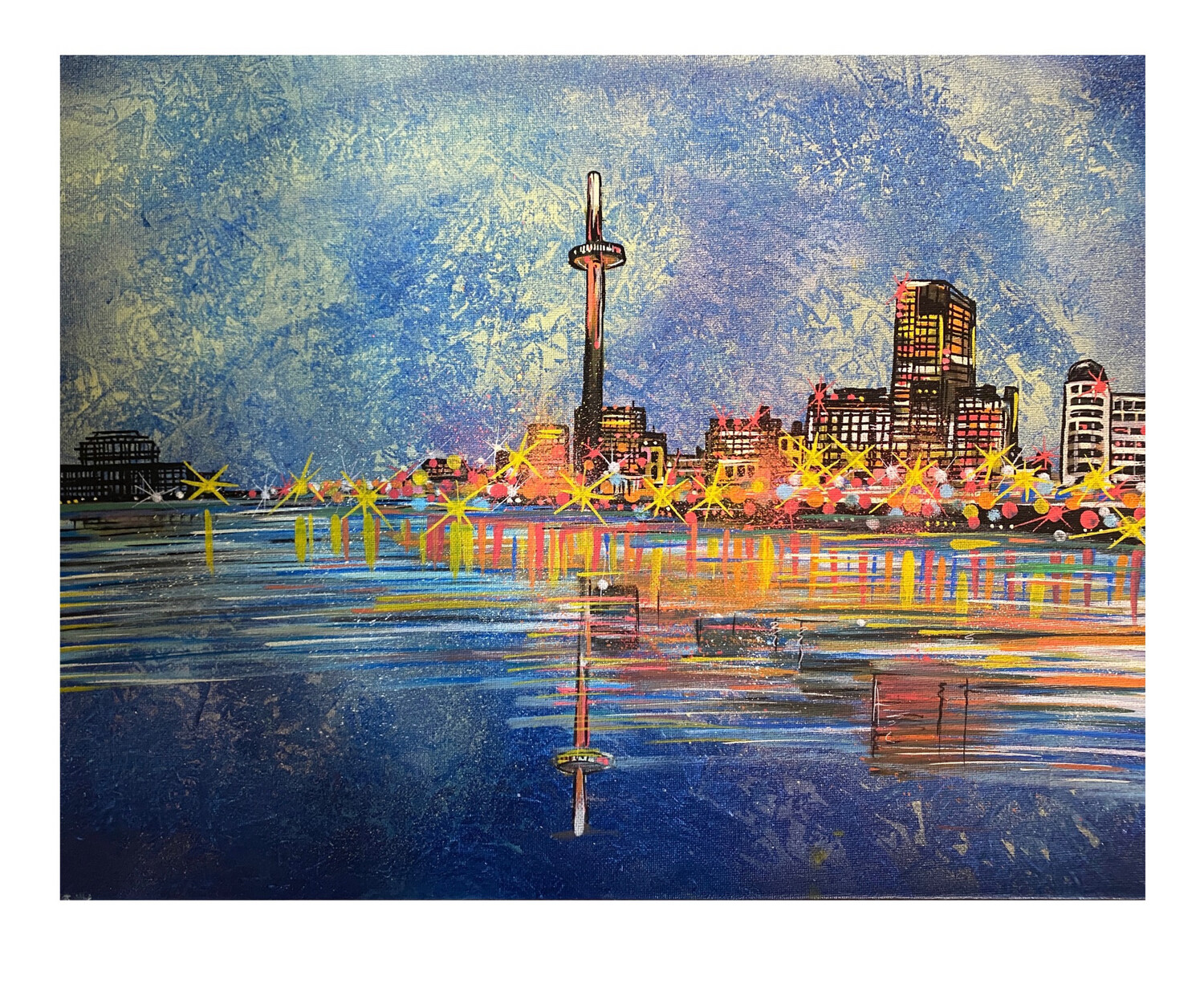 Brighton At Night - Original Canvas