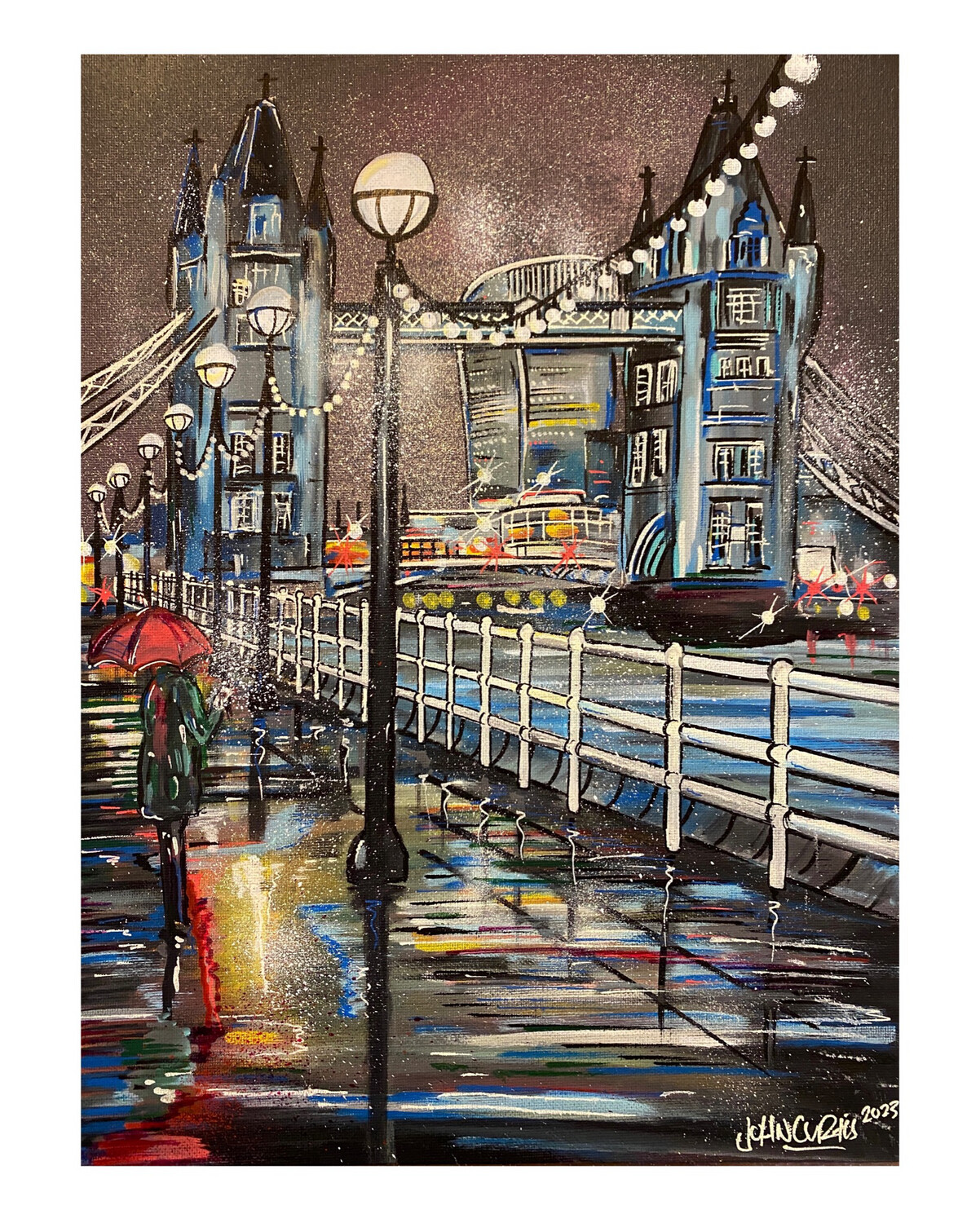 London Snow - Original Painting On Canvas Board