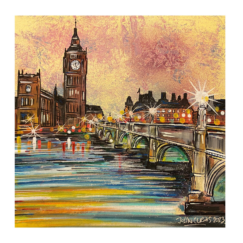Big Ben (The Great Clock Of Westminster) - Original On Canvas Board