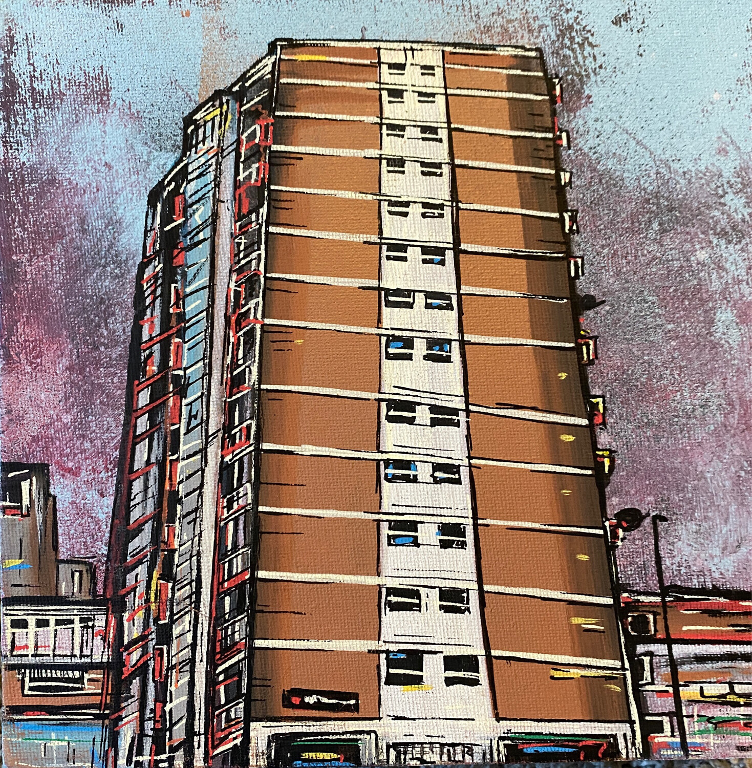 Tower Block - Mini Canvas