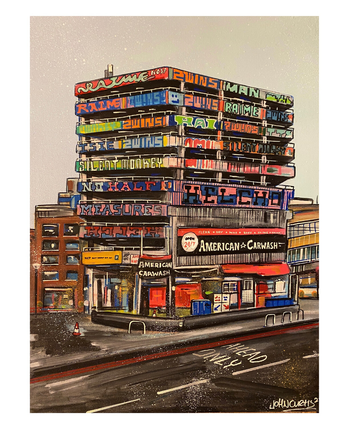 Car Park - Original Painting On Canvas Board