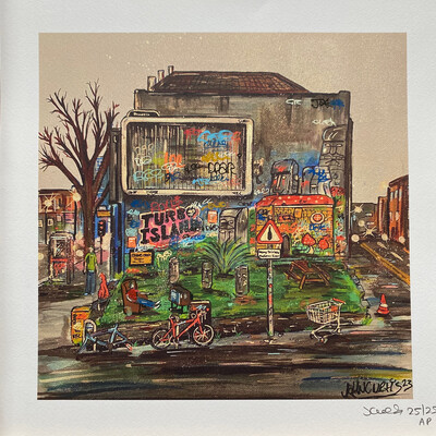 Turbo Island (Before The Fire) - Unique Artist Hand Finished Print