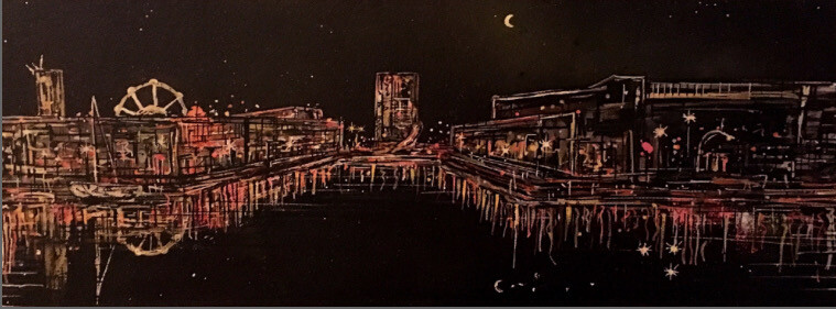 Bristol Harbour At Night  - Limited Edition Print 