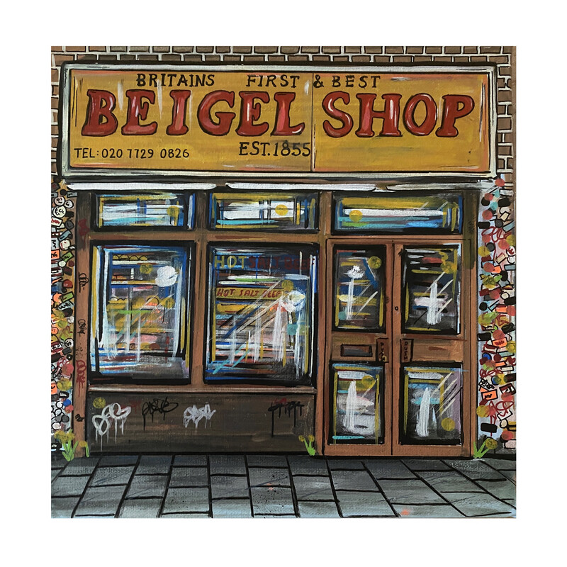 Beigel Shop - Original On Canvas