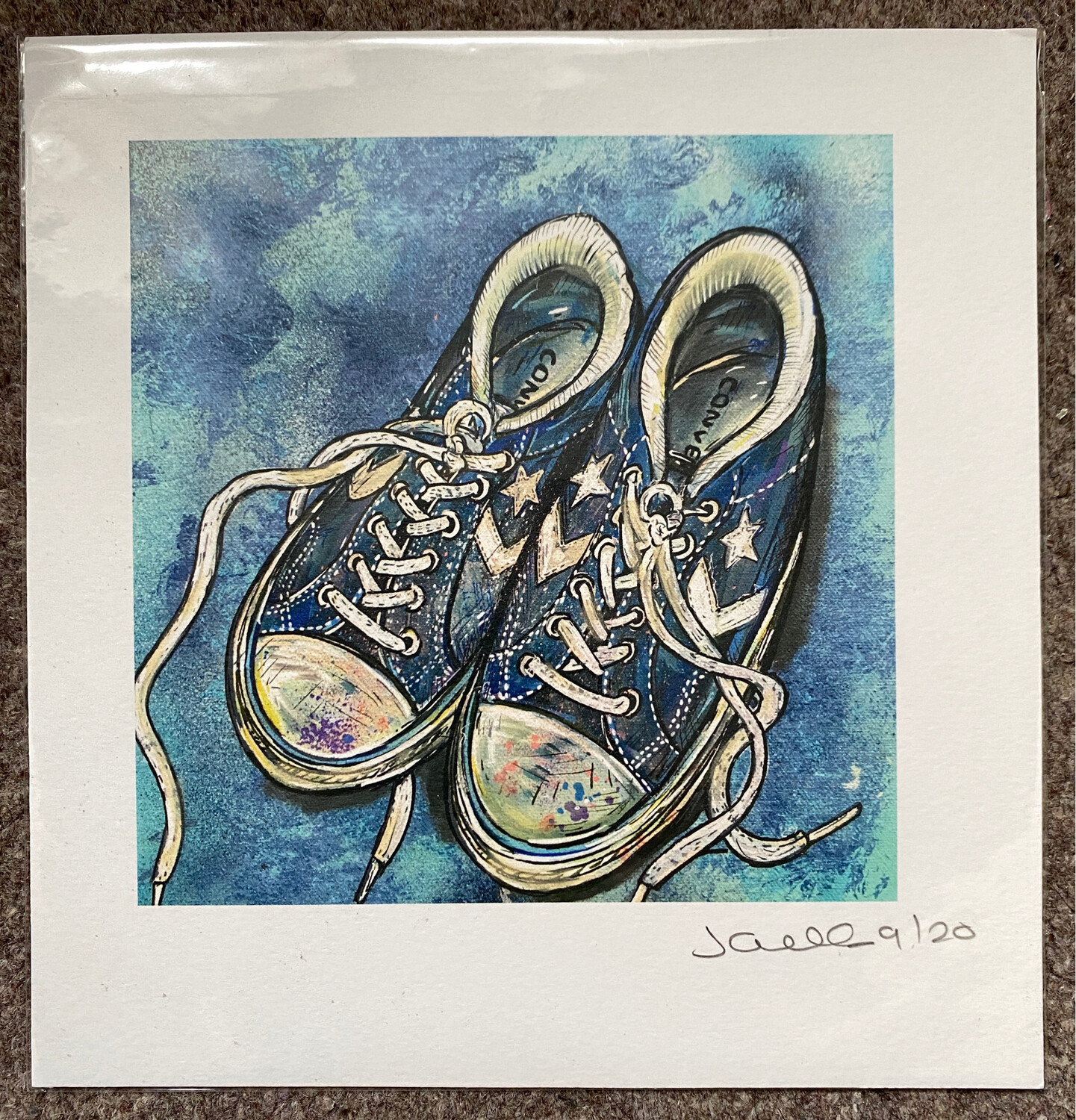 Blue Converse - Trainers - Mini Print