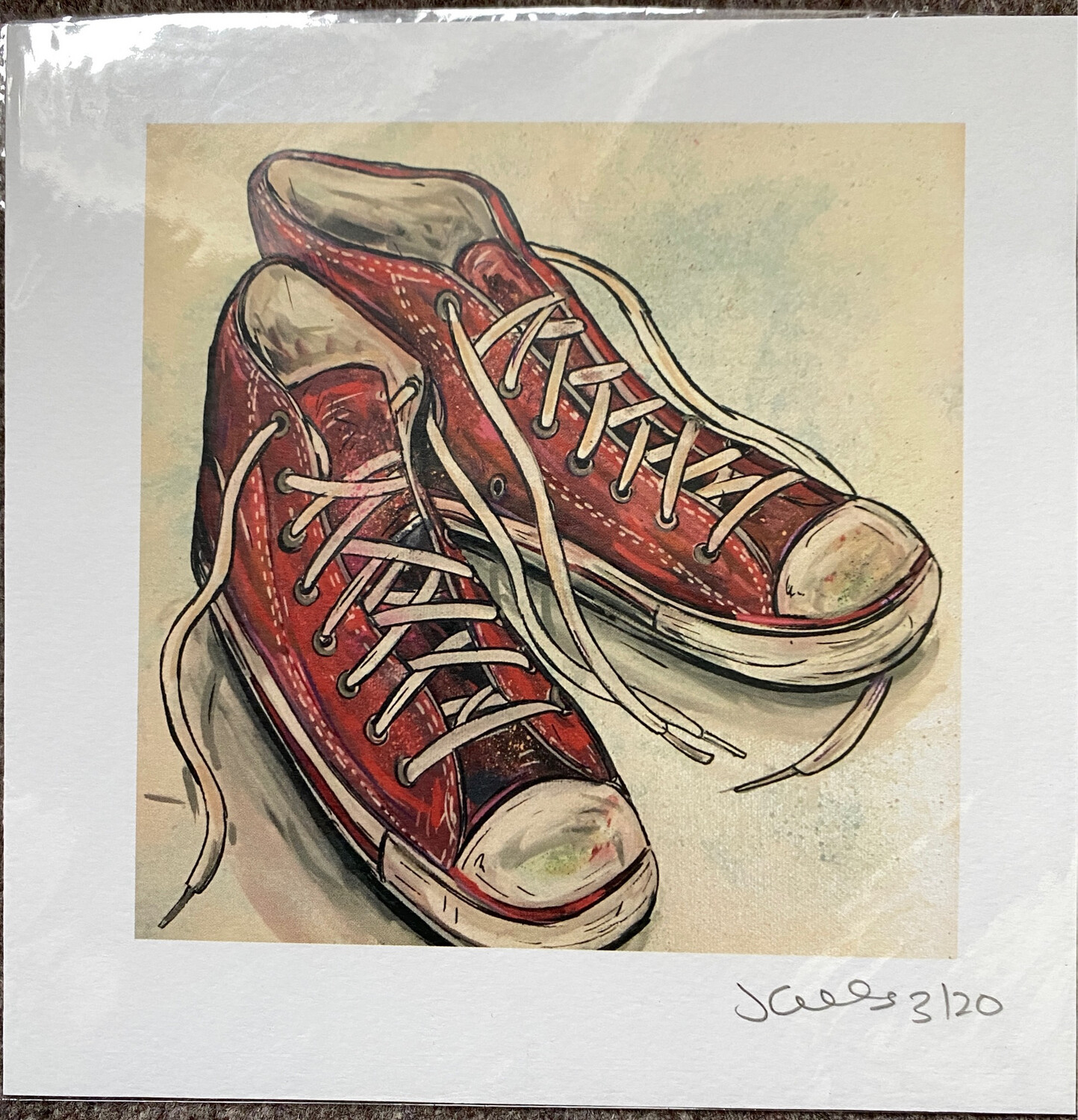 Red Converse - Trainers - Mini Print