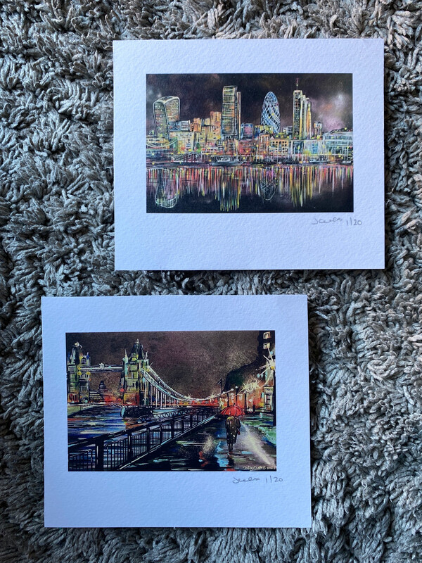 London Mini Prints Set Of 2 Prints