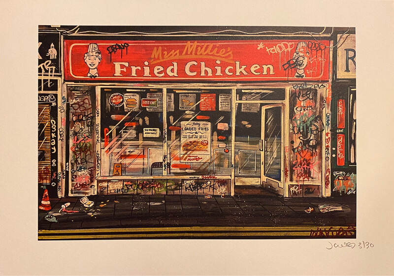 Fried Chicken - A3 Limited Edition Print