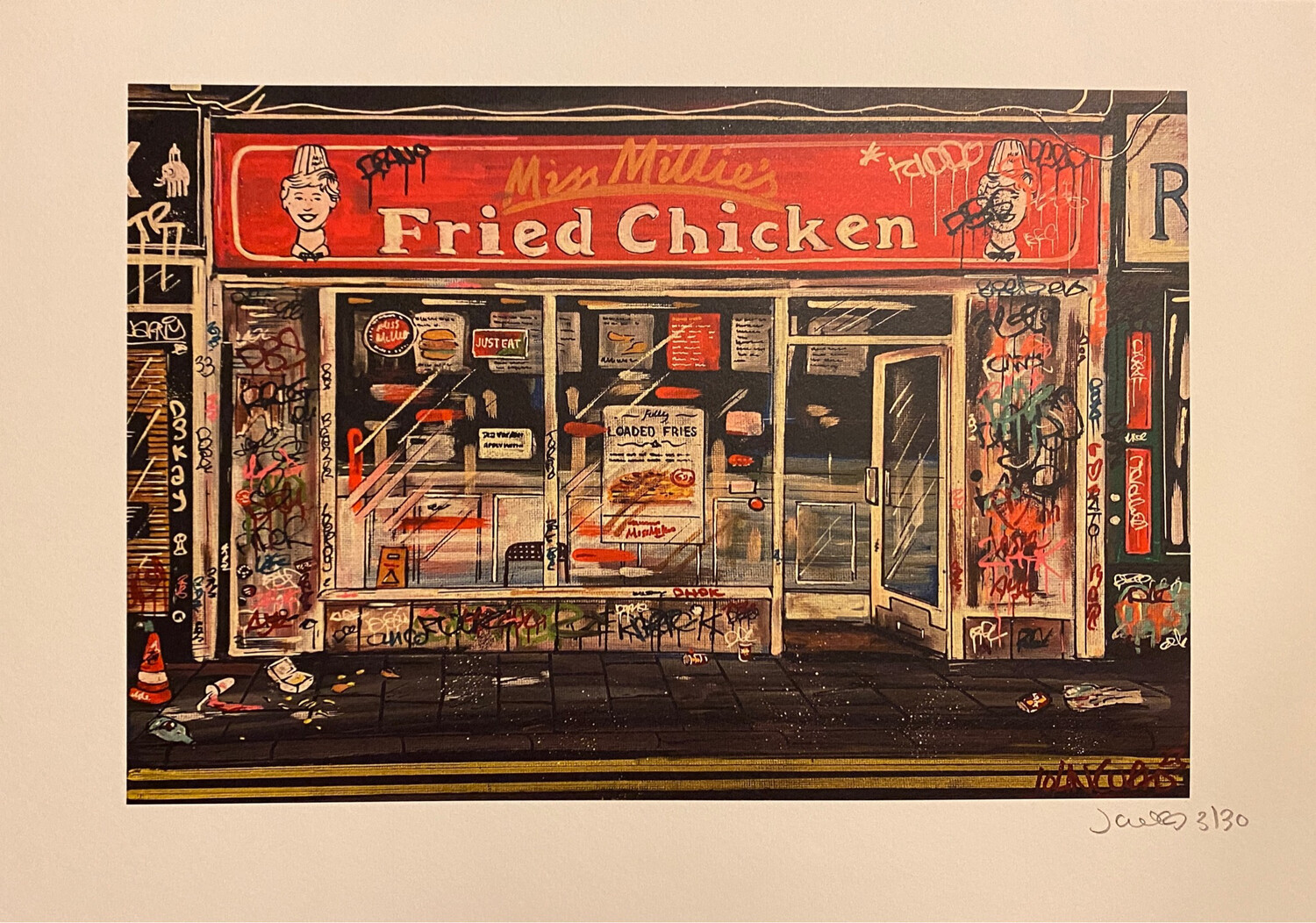 Fried Chicken - A3 Limited Edition Print
