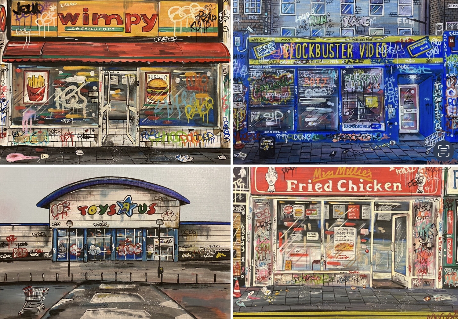 Postcard Pack 7 - Abandoned Shops And Takeaways