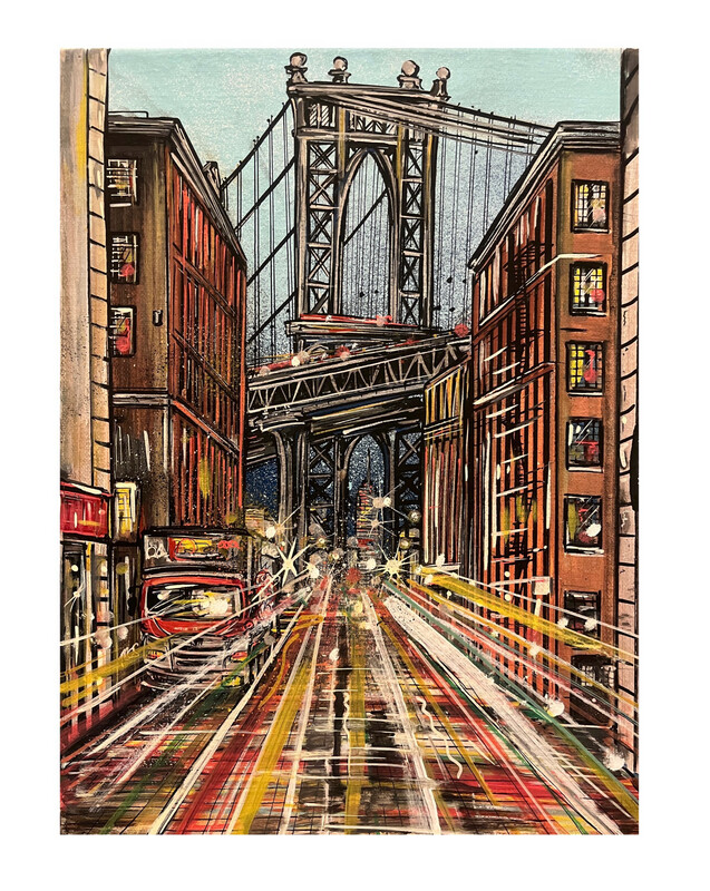 Brooklyn Bridge - original On Canvas Brooklyn Bridge - original On Canvas