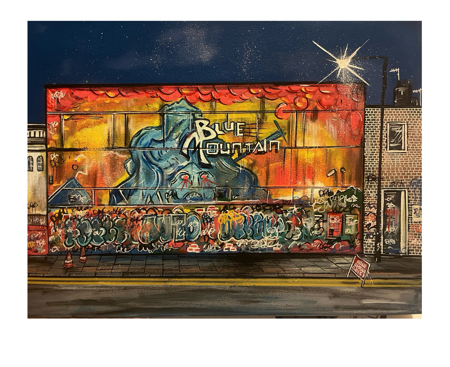 Blue Mountain Club (2024) - Painting On Canvas