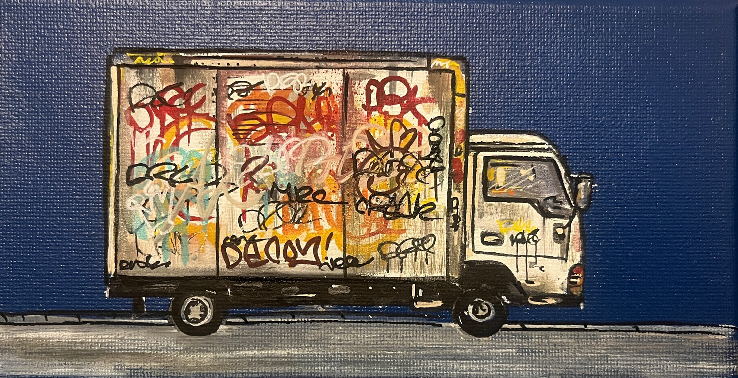 Graffitied Truck - Mini Canvas