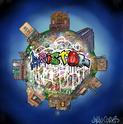 Bristol World - Customised Hand Finished Print