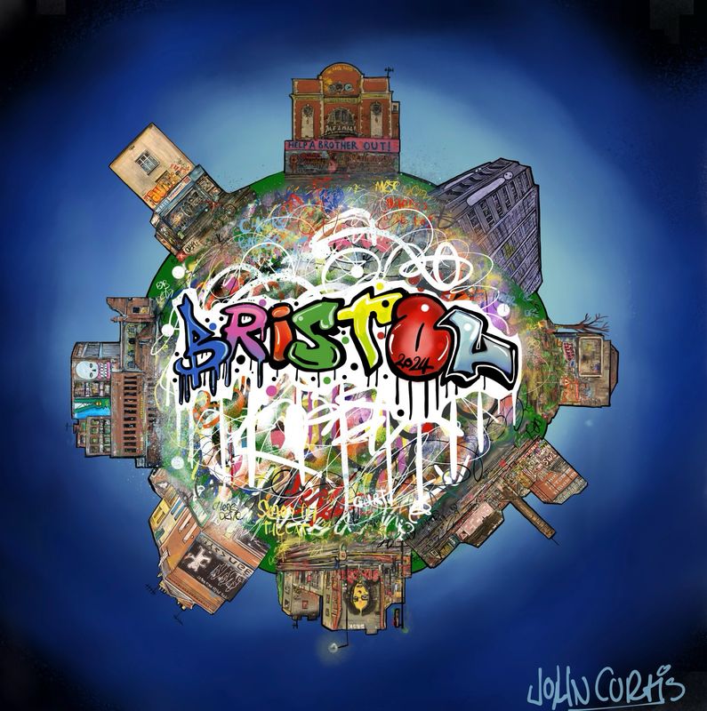 Bristol World - Customised Hand Finished Print