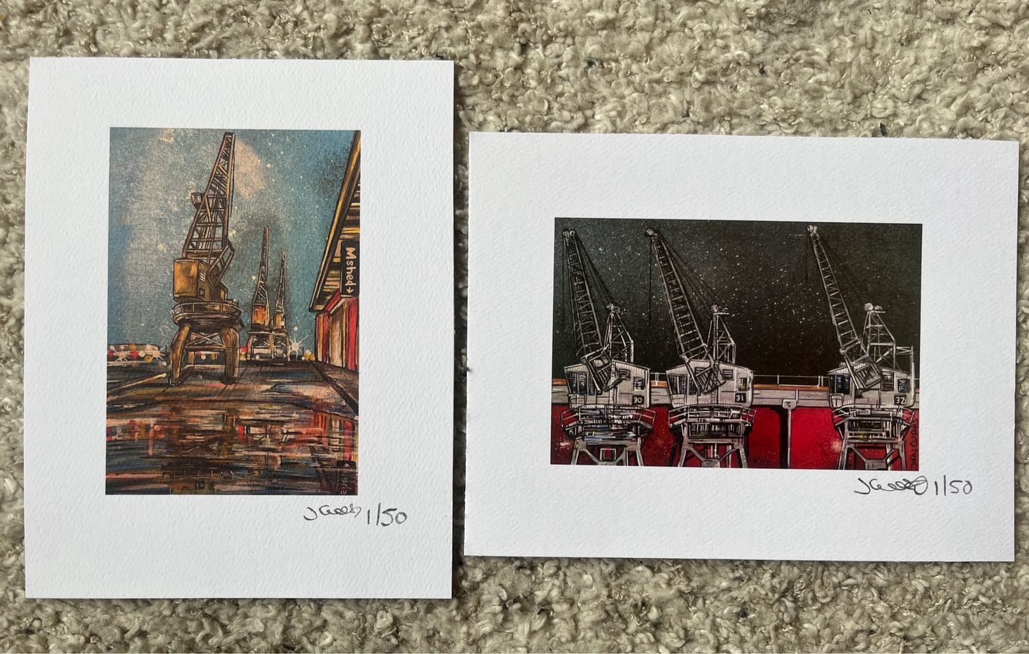 Bristol Cranes - Mini Prints X 2