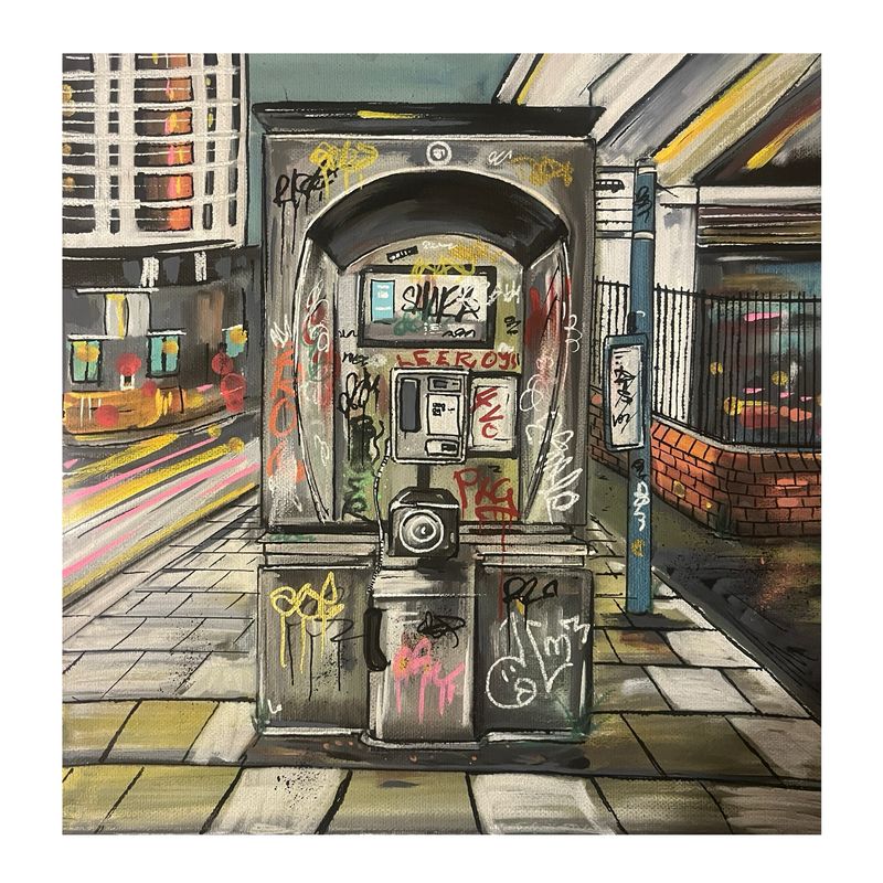 Phone Box - Original On Canvas