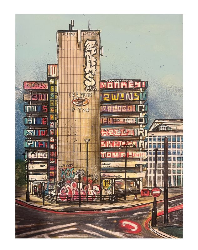 Car Park - Original Painting On Canvas Car Park - Original Painting On Canvas