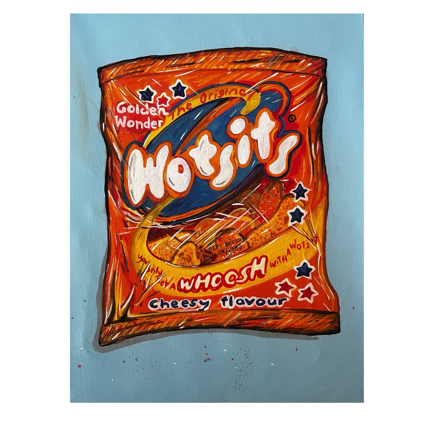 Wotsits - Painting On A3 Canvas