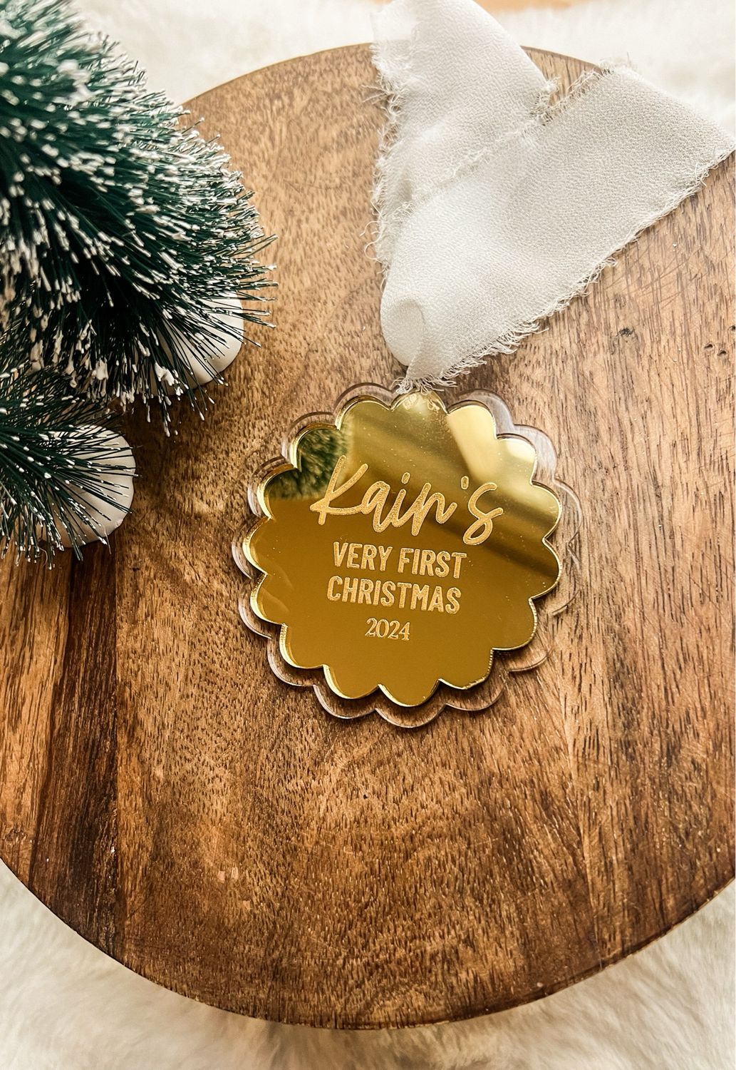 3D Baby&#39;s First Christmas Tag