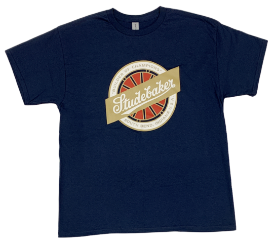 NAVY-GOLD WHEEL T-SHIRT