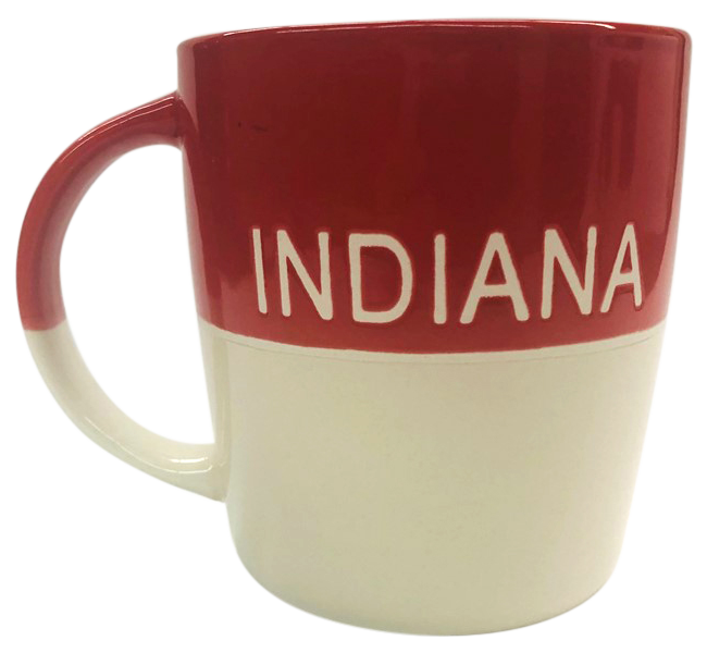 2-TONE INDIANA MUG- RED