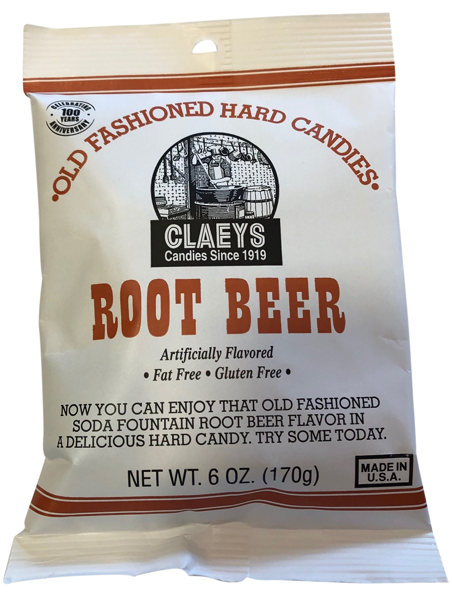 ROOT BEER CLAEYS CANDY