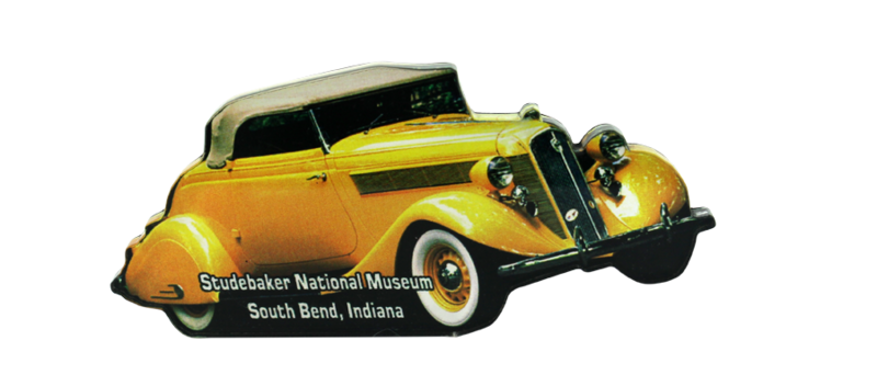 1935 YELLOW ROADSTER MAGNET
