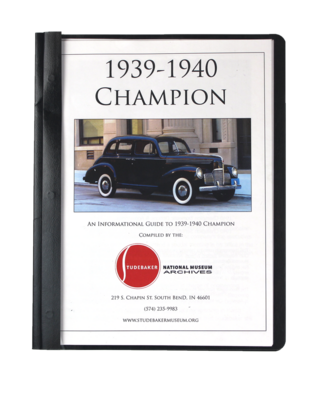 1939-40 CHAMPION MONOGRAPH
