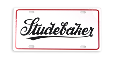 STUDEBAKER SCRIPT LICENSE PLATE