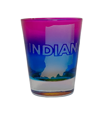INDIANA FADE ETCH SHOT GLASS