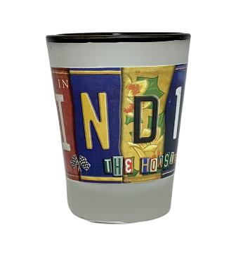 IN LICENSE PLATE SHOT GLASS