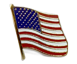 US FLAG HAT PIN